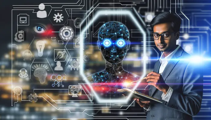 Hình ảnh minh họa sự hợp tác giữa AI và Marketer trong ngành Marketing.