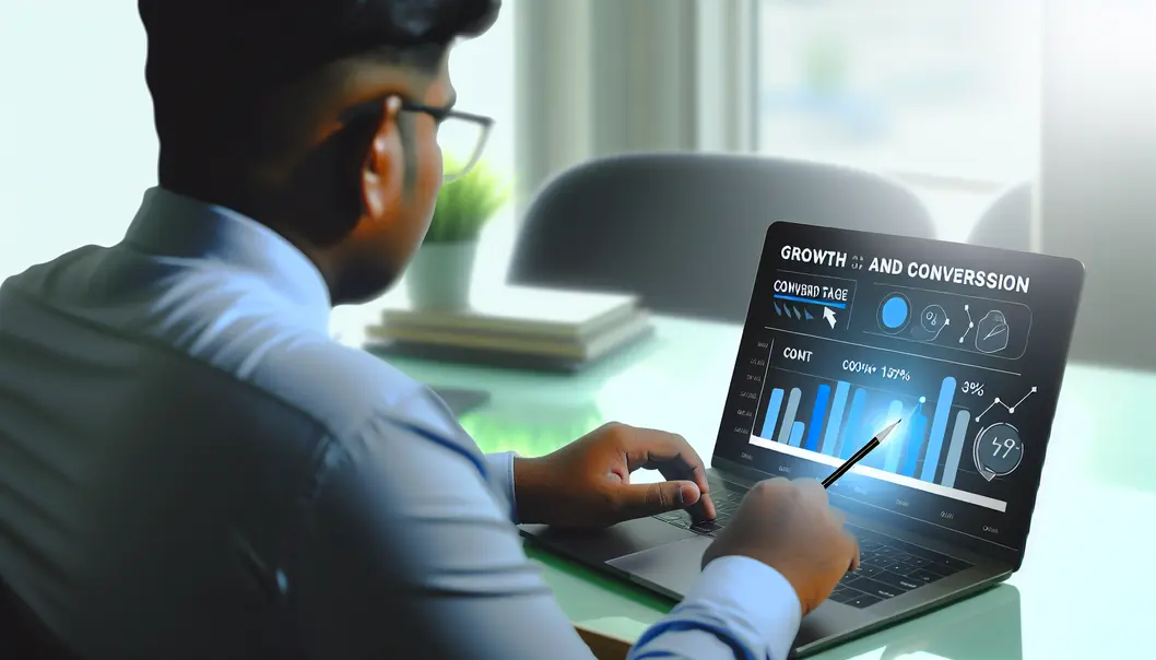Doanh nhân phân tích hiệu quả Landing Page